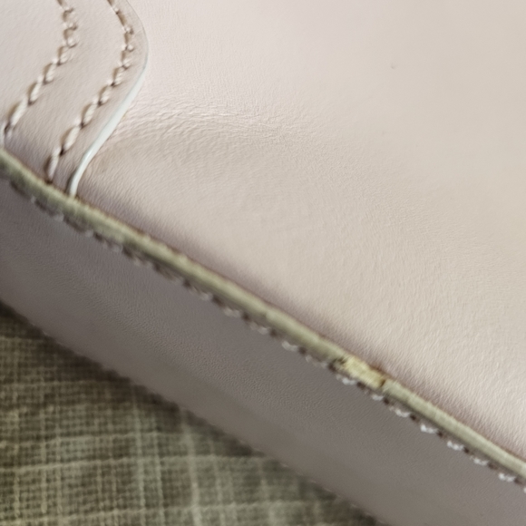 y2k Coquette Girly Office Siren Preppy McBling Mobwife Baby Pink Leather Handbag - Picture 5 of 11